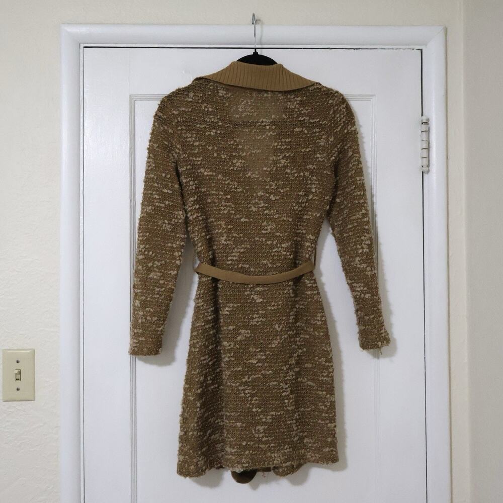 Vintage XOXO Tan Brown Wool Knit Cardigan Sweater XS Y2K 90s Retro - Picture 6 of 6